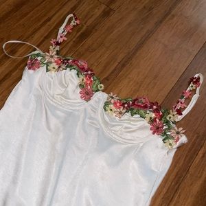 White mini dress floral princess Polly